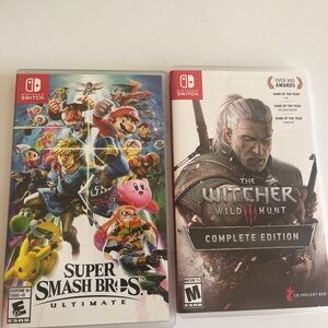 Super Smach Bros & The Witcher Wild Hunt Nintendo Switch Games